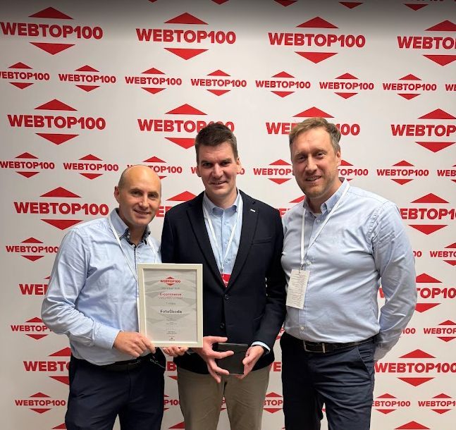 Předání ceny WebTop100 2025 za e-shop FotoŠkoda
